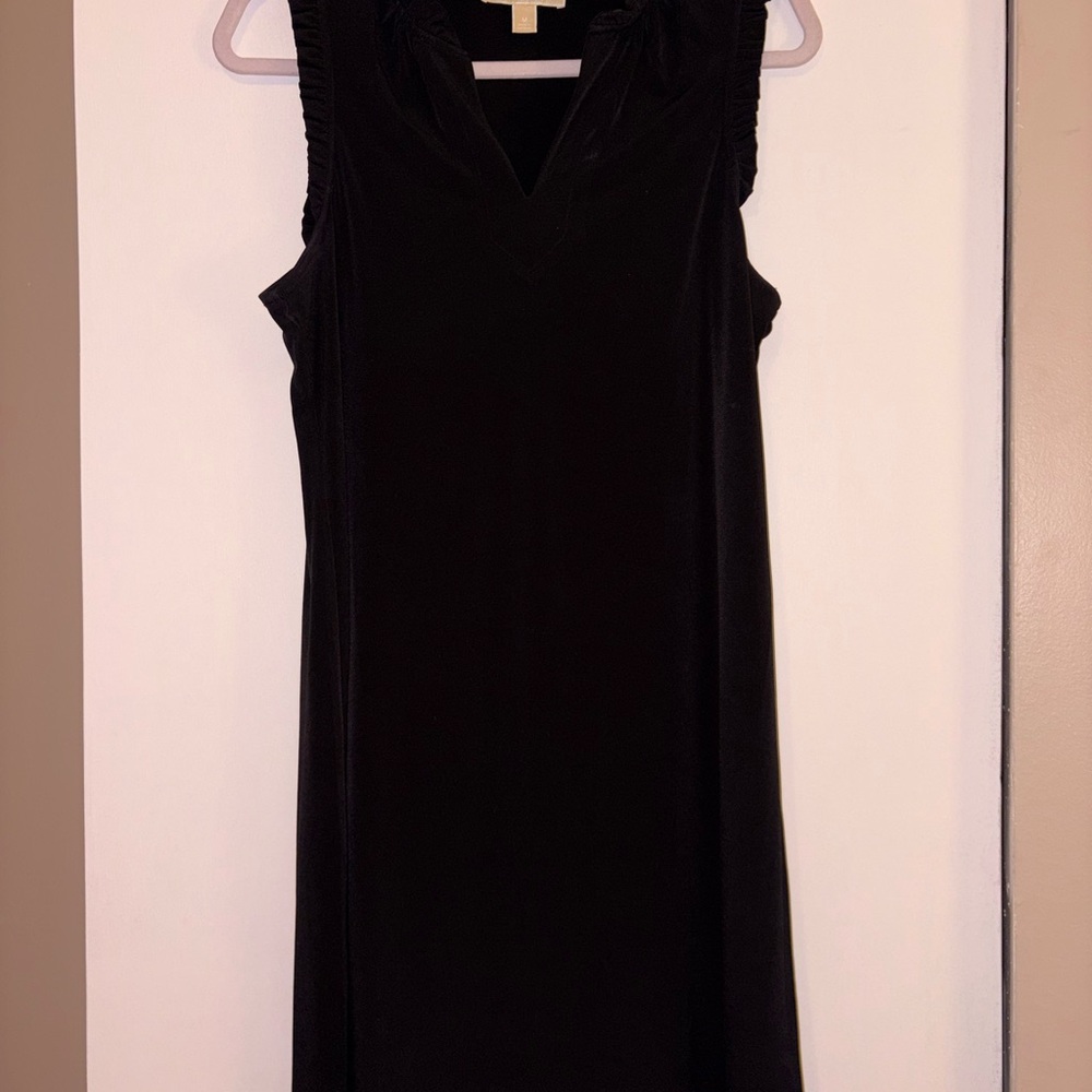 MICHAEL Michael Kors Black Ruffled Neck Dress